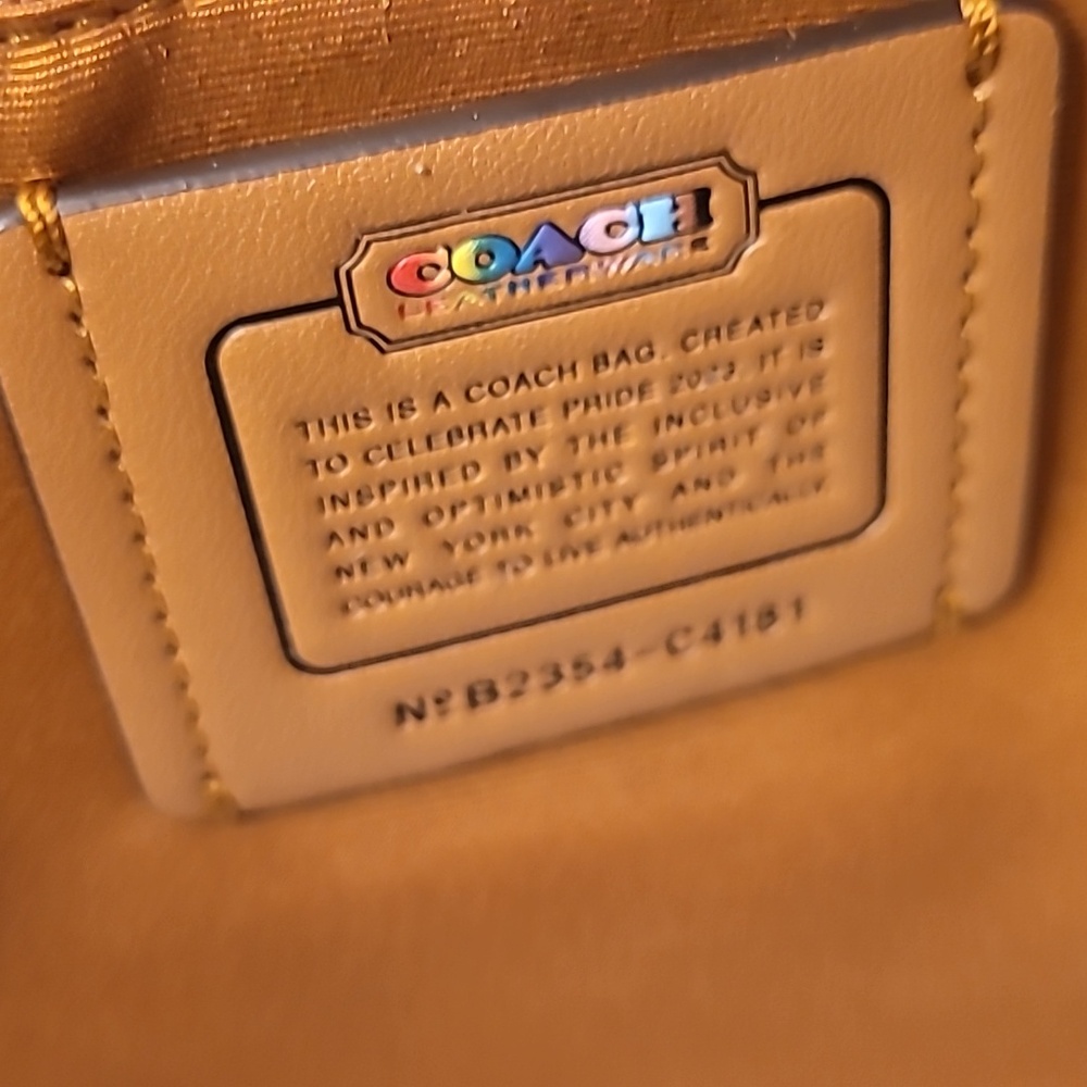 Coach Rainbow Bag, New with Tags - Picture 9 of 16